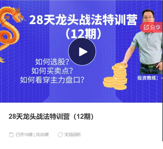 股票龙头战法特训营 天智一飞（第12期培训28天课程）.png
