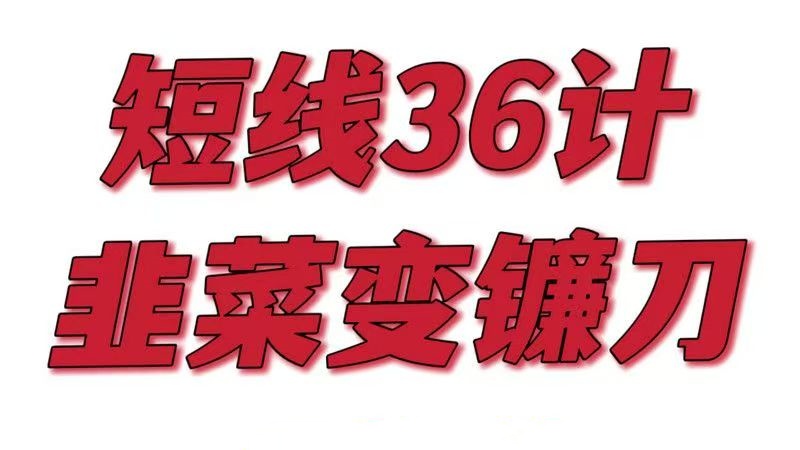 短线 36 计涨停选股技巧 量价关系 + 洗盘出货辨别 小资金做大核心攻略