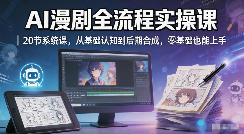 零基础学 AI 漫剧制作 全流程拆解 小白可直接复刻接单变现.jpg
