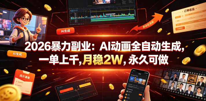 AI 动画课件全自动制作副业实操课 零基础接单变现完整教程.jpg