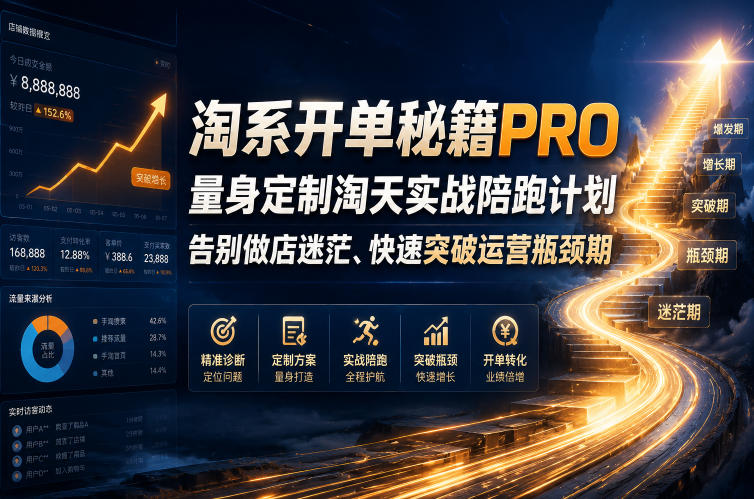 2026 淘系开单秘籍 PRO 旷旷老师淘宝无界万相台单品打爆陪跑实操课.jpg