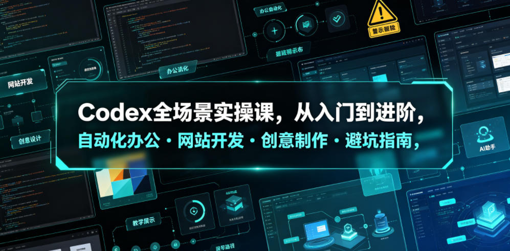 Codex 进阶落地教程 网站搭建上线创意宣传片制作避坑指南完整课.jpg