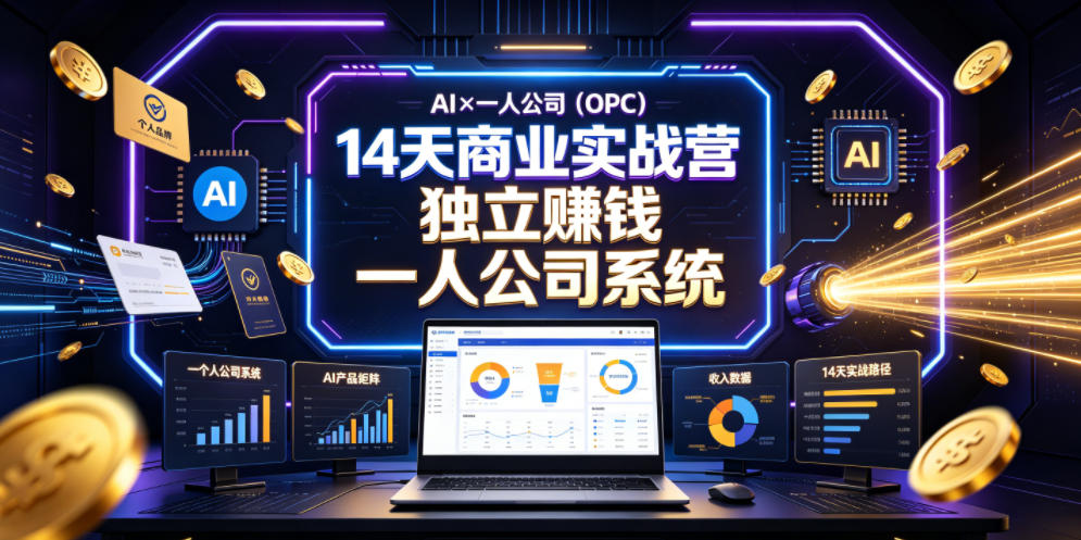 AI 赋能一人公司实战训练营 定位产品流量内容私域交付 2 个月陪跑教程.jpg