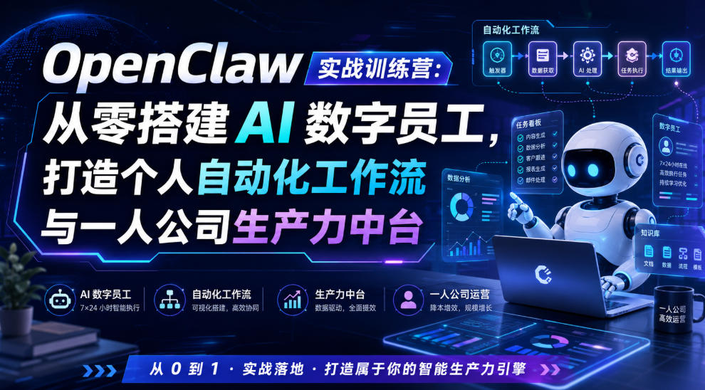 OpenClaw 零基础实战课 AI 数字员工部署微信飞书助理业务自动化全套教程.jpg