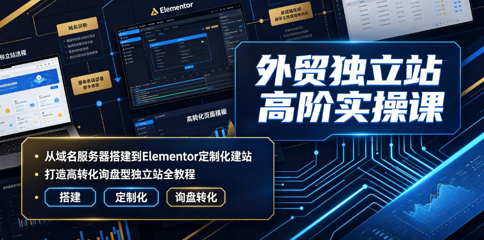 B2B 外贸询盘独立站搭建教程 Elementor 定制页眉移动端适配 WordPress 建站视频.jpg