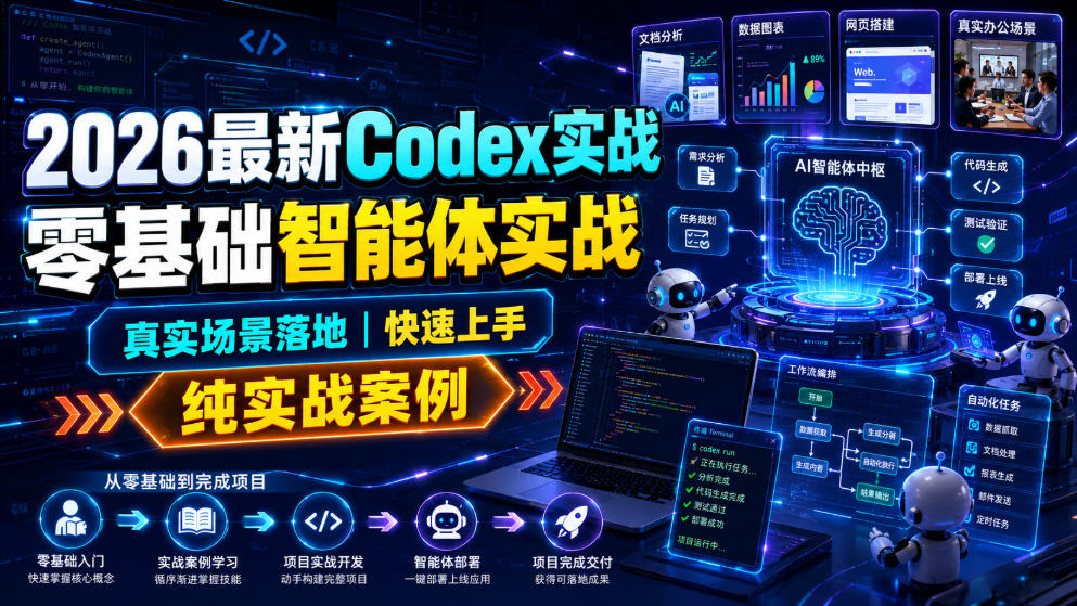 Codex 智能体落地实战课程 提示词优化知识库联动短视频 PPT 数字分身完整视频.jpg