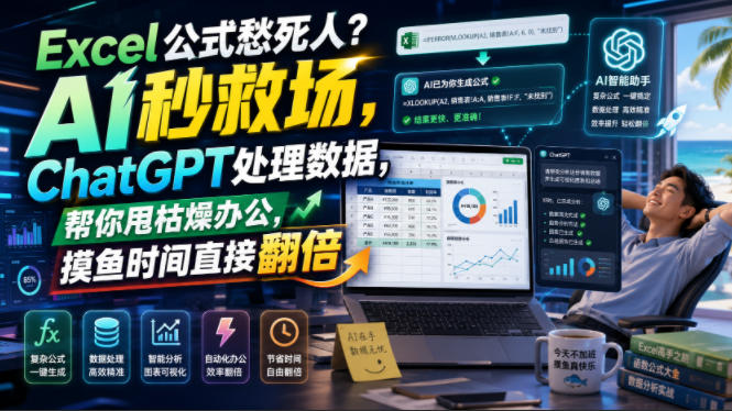 AI 搞定 Excel 复杂公式办公效率提升课 ChatGPT 提示词工程简历文档编写教学.jpg