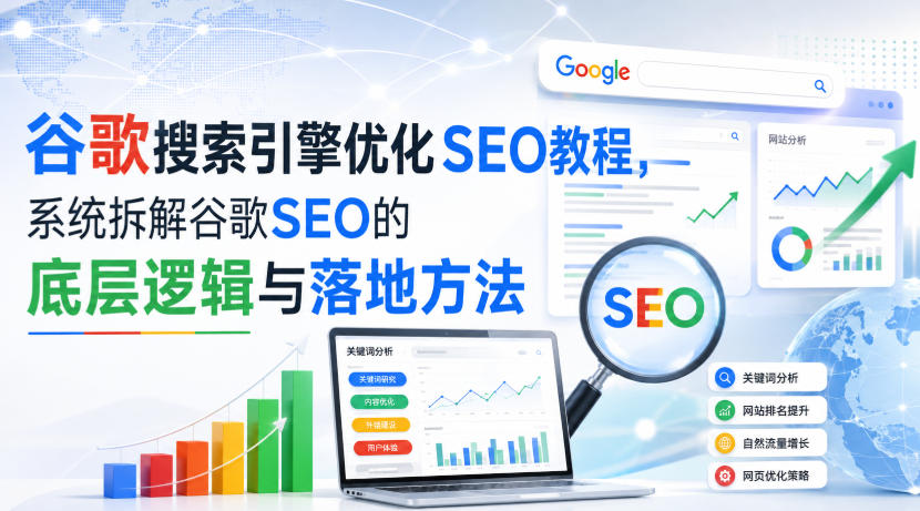 谷歌SEO教程,零基础谷歌搜索引擎优化独立站落地课（更新 2026）.jpg